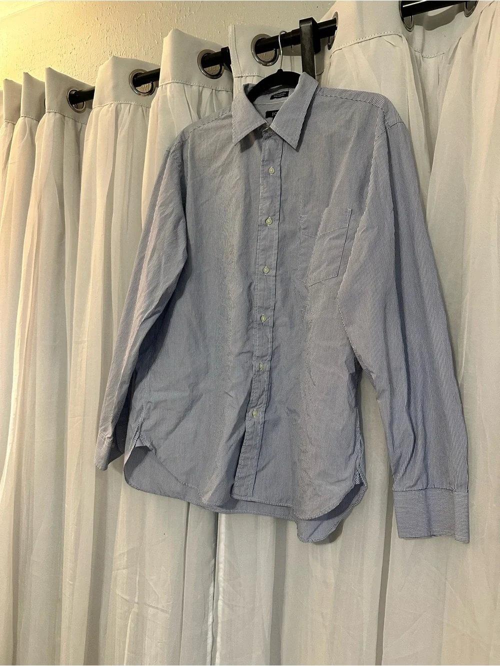 J. Crew Light Blue Pinstripe Button-Down Shirt